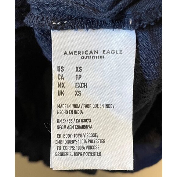 NWT American Eagle Boho Embroidered Blouse | Tassel Tie | XS - Picture 7 of 8